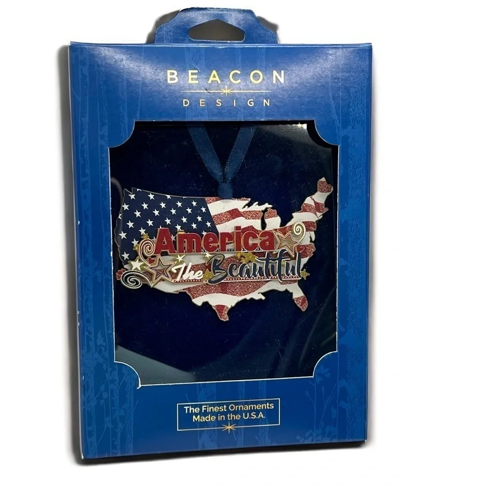 Beacon Design ChemArt America The Beautiful Ornament, Made In The USA, Patriotic